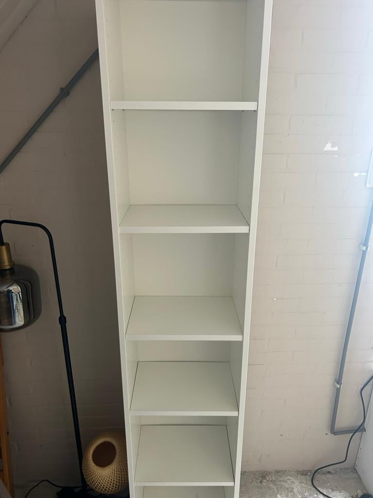 Witte boekenkast 202 cm hoog met planken, Ophalen, Met plank(en), Minder dan 50 cm, Gebruikt