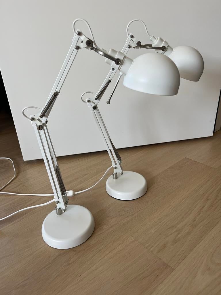 IKEA Bureaulamp FORSA - 2 voor 15 EUR, Ophalen, 50 tot 75 cm, Zo goed als nieuw, Metaal