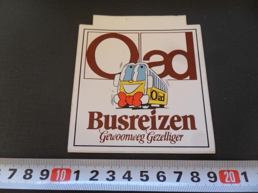 sticker OAD Busreizen Gewoonweg Gezelliger, Verzamelen, Ophalen, Zo goed als nieuw