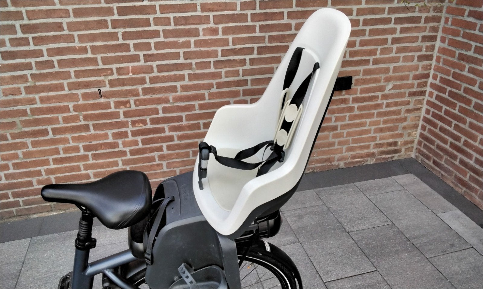bobine kinderzitje fiets, Fietsen en Brommers, Fietsaccessoires | Fietsstoeltjes, Ophalen, Achterzitje, Voetsteuntjes, Zo goed als nieuw