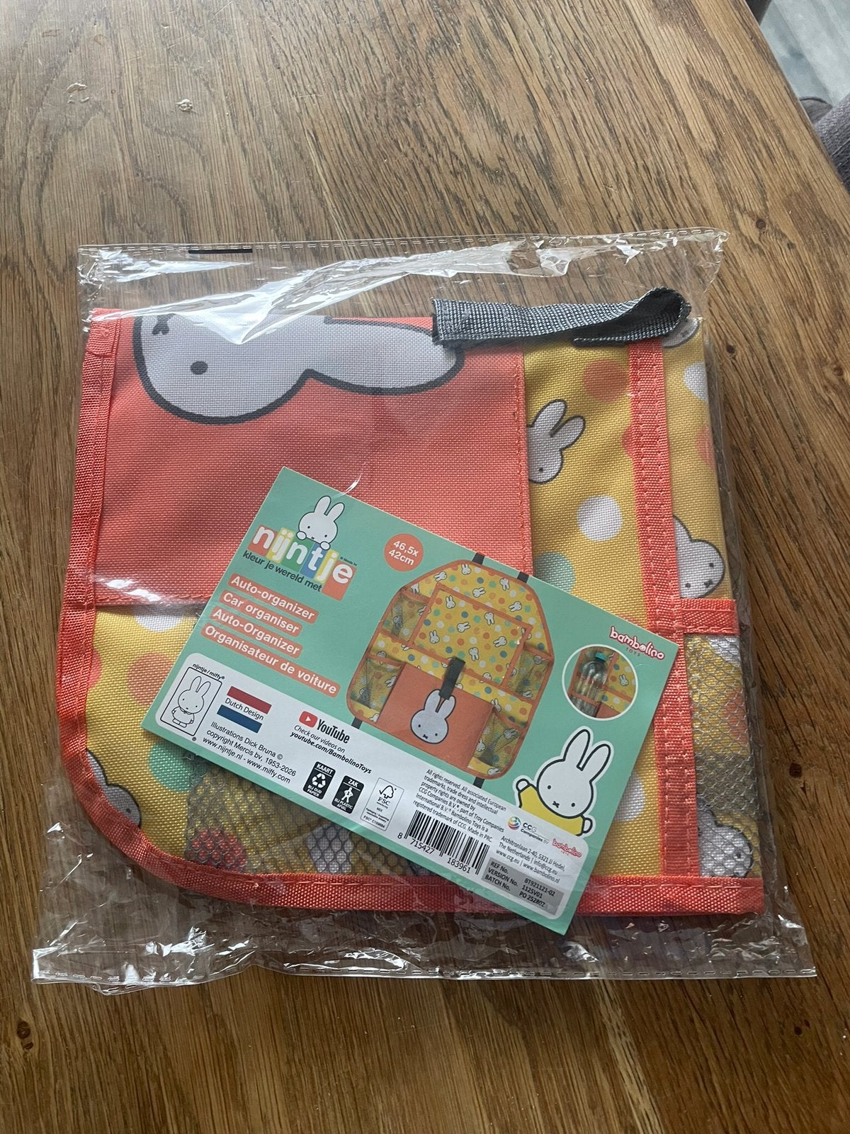 Nog nieuwe "Nijntje" Autostoel Organizer /Opbergzak, Ophalen of Verzenden, Nieuw
