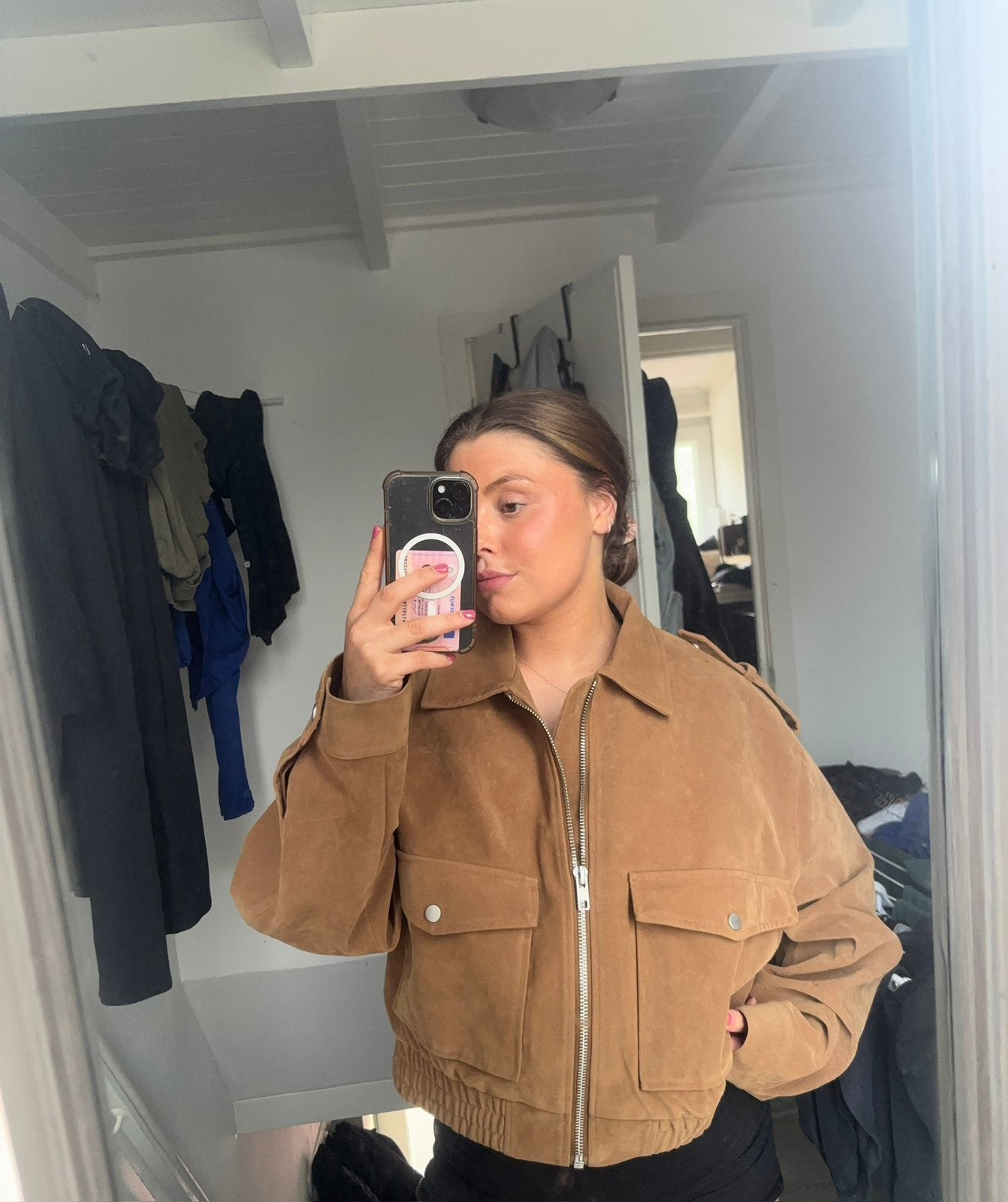 Topshop suede jacket - zo goed als nieuw, Ophalen of Verzenden, Zo goed als nieuw, Zwart
