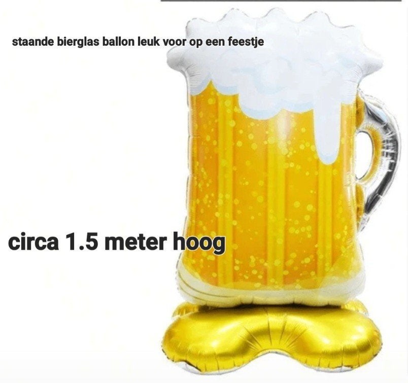 Grote staande bierpul ballon van ongeveer 1.5 Meter hoog., Ophalen of Verzenden, Gebruiksvoorwerp