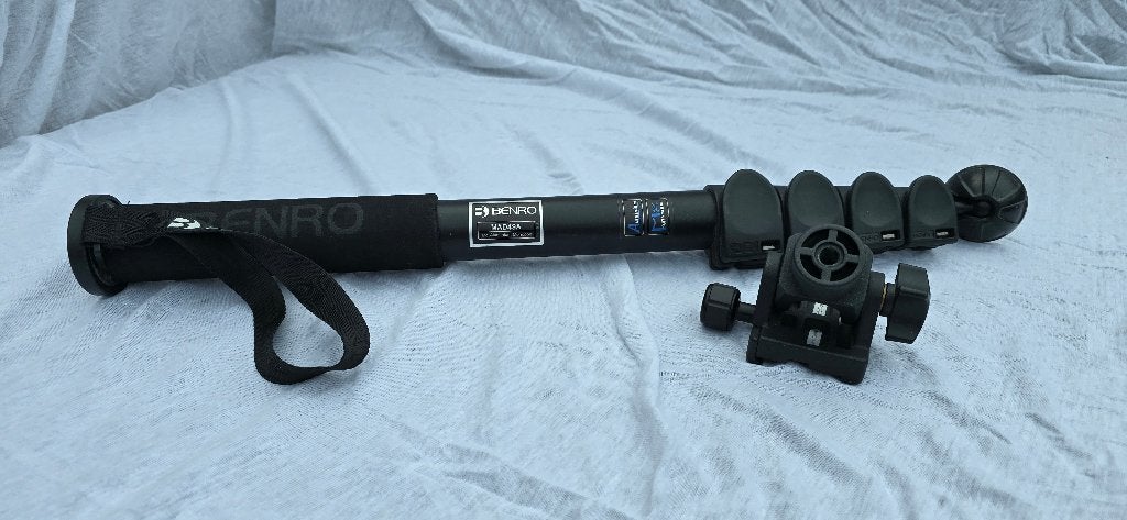 Benro Adventure Monopod MAD49A  + Benro Ball Head DJ90-M, Ophalen, Benro, Eenpoot, Snelkoppelingsplaat