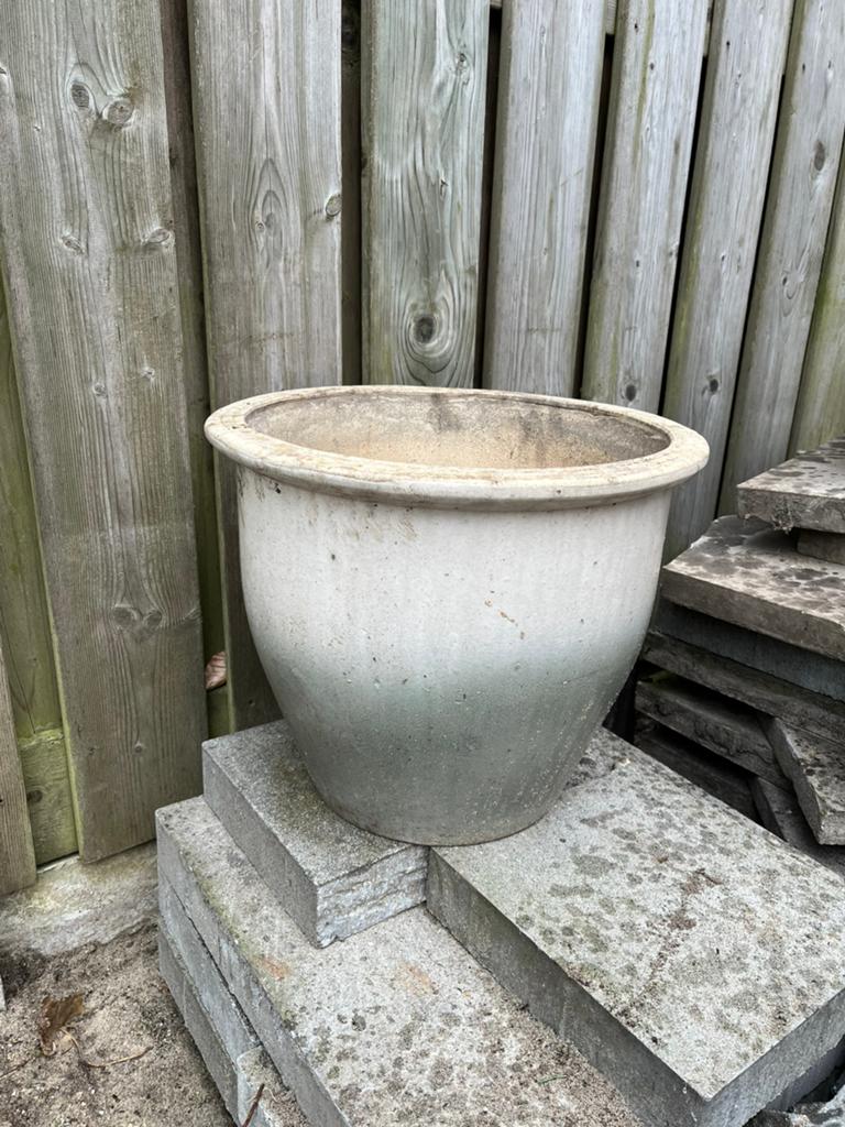 Gratis bloempot, Tuin en Terras, Ophalen, Gebruikt, Rond, Aardewerk