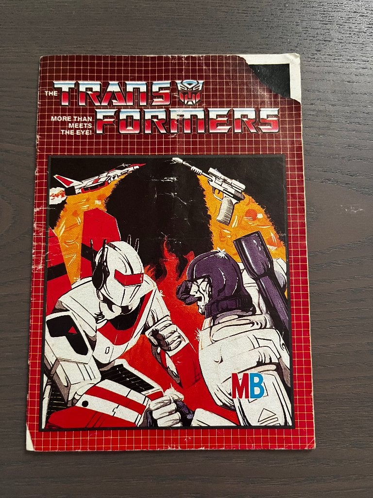 Transformers G1;  MB brochure 1985, Verzamelen, G1, Ophalen of Verzenden, Gebruikt, Overige rassen