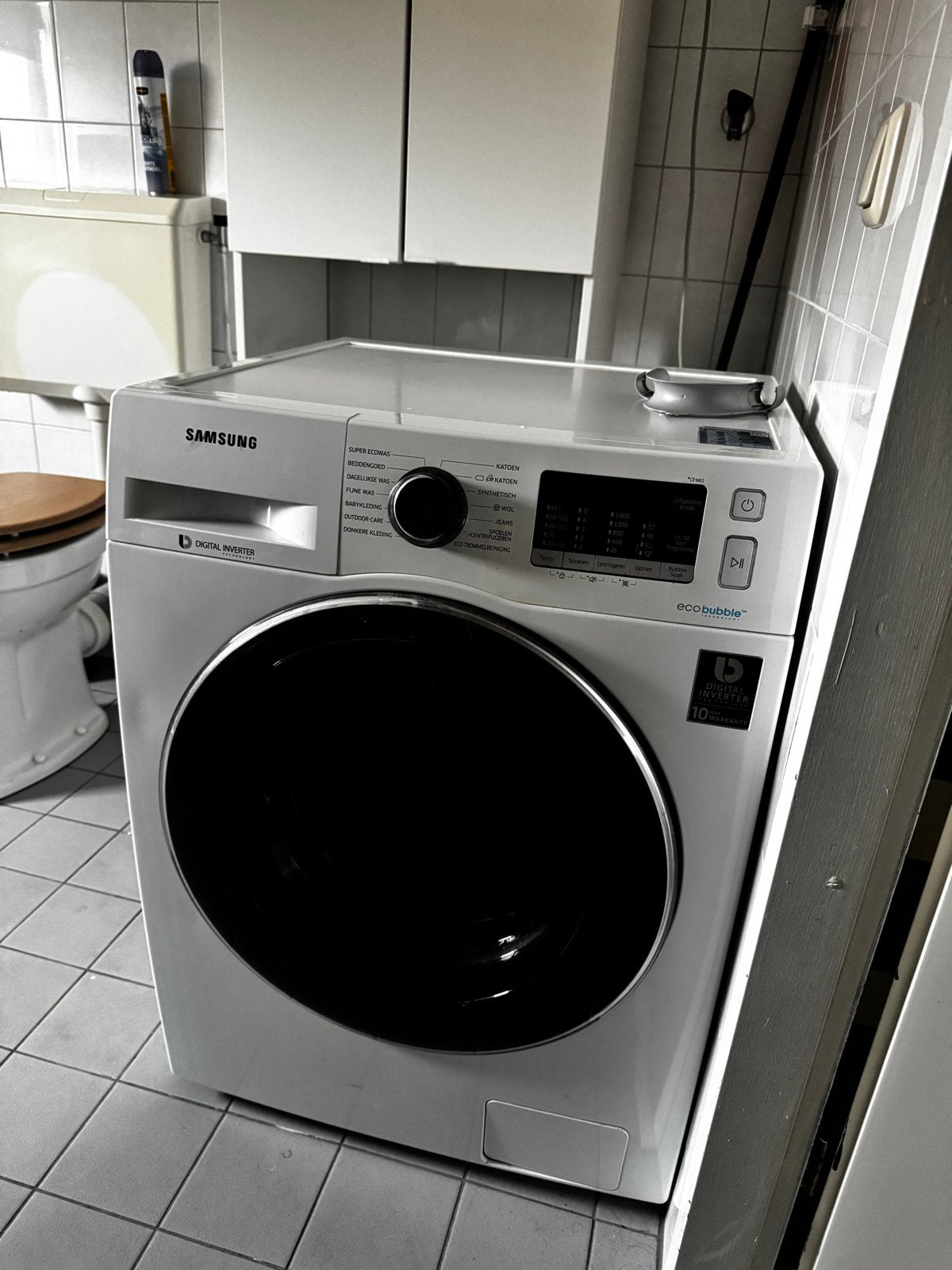 Samsung WW90K5400UW Wasmachine - 9kg, EcoBubble, A+++, 1200 tot 1600 toeren, 8 tot 10 kg, Ophalen of Verzenden, Zo goed als nieuw