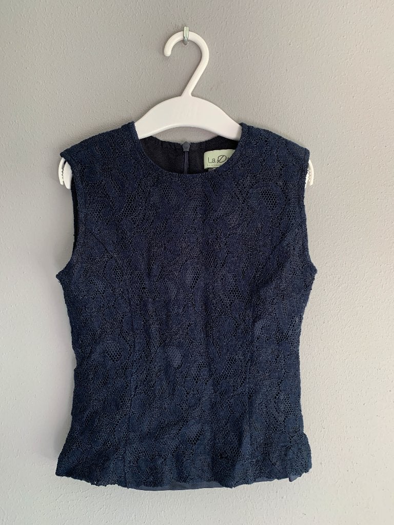Chic Feestelijk La Dress by Simone Girls Kanten Top mt 128, Overige typen, La Dress by Simone, Meisje, Ophalen of Verzenden