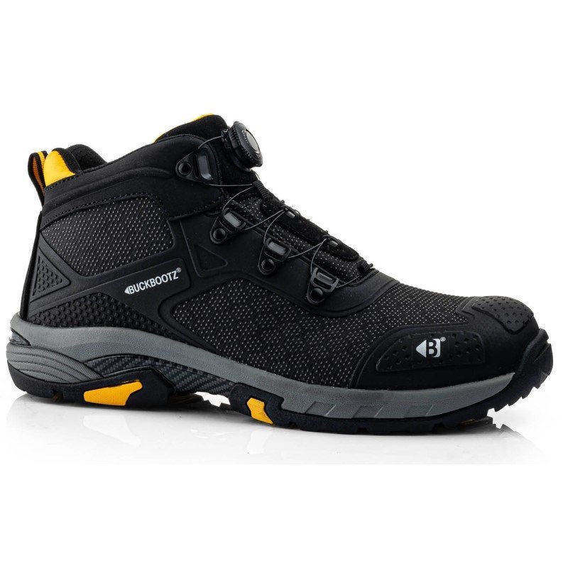 BuckBootz Tradez Wheelz Mid S1PS BOA Werkschoenen Zwart, Werkschoenendeal, Marktplaats@werkschoenendeal.nl, Zwart, Buckbootz