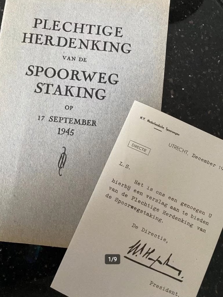 WO II Plechtige herdenking v.d. spoorwegstaking op 17 9 1945, Ophalen of Verzenden, Overige soorten, Nederland, Boek of Tijdschrift