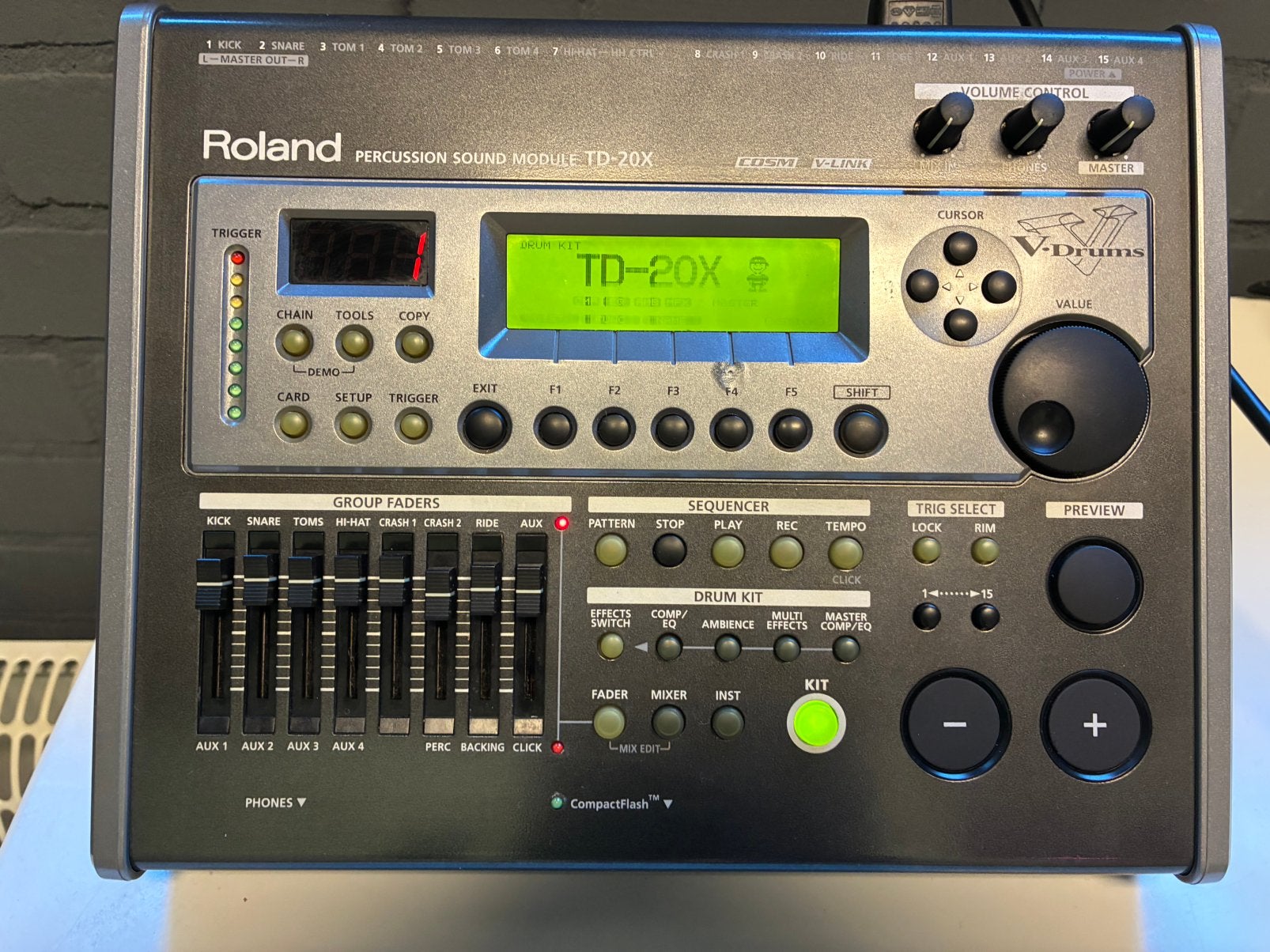 Roland TD-20 X drummodule met slecht display! ( TD20 module), Muziek en Instrumenten, Ophalen of Verzenden, Gebruikt, Roland, Elektronisch