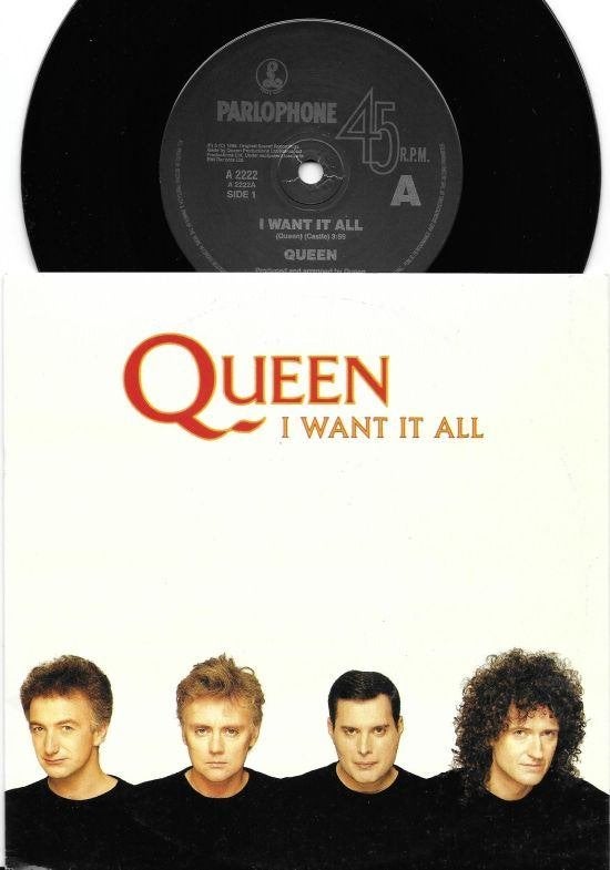 Queen 7" I Want It All 1989 Australia, Gebruikt, 7 inch, Ophalen of Verzenden, Pop