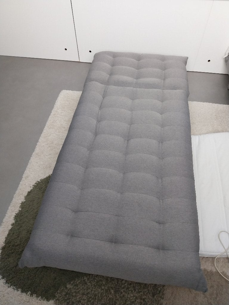 slaapbank San Francisco van Beter Bed 190x90x37 grijs, Ophalen, Tweepersoons, Zo goed als nieuw, Overige maten