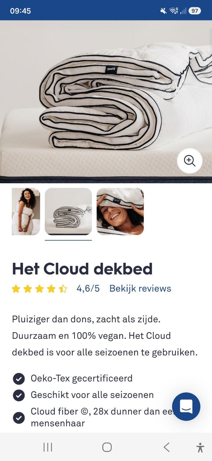 Dekbed Matt Sleeps 240x220 nieuw ongeopend, Ophalen of Verzenden, Nieuw, Tweepersoons, Deken of Dekbed