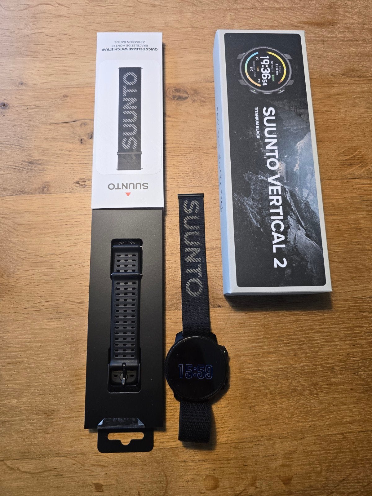 Suunto Vertical 2 Titanium Zwart - Zo goed als nieuw, Suunto Vertical 2, Zwart, Ophalen of Verzenden, Zo goed als nieuw