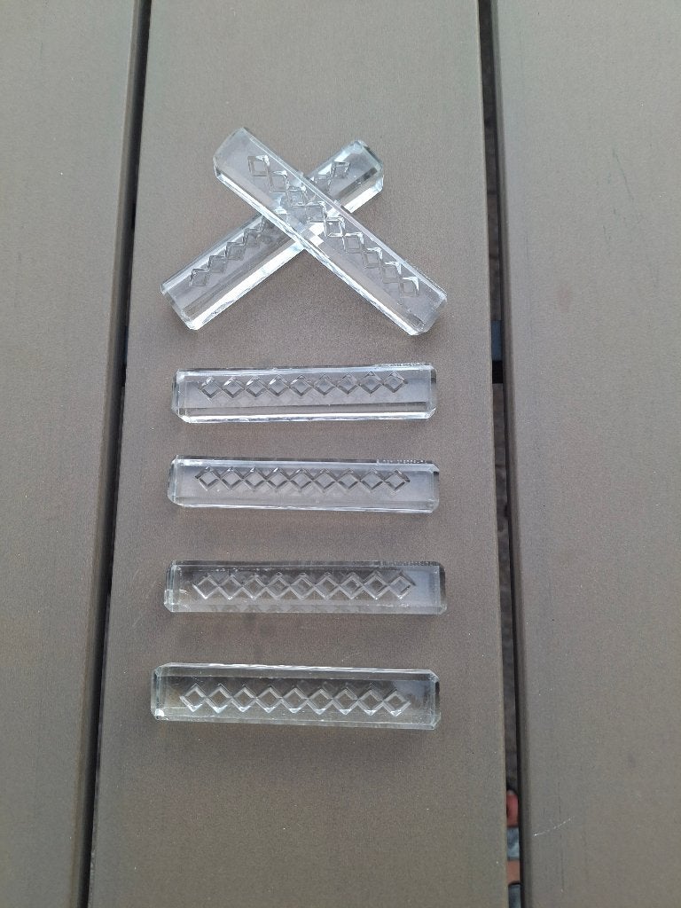 Vintage glazen messenleggers, Antiek en Kunst, Ophalen of Verzenden