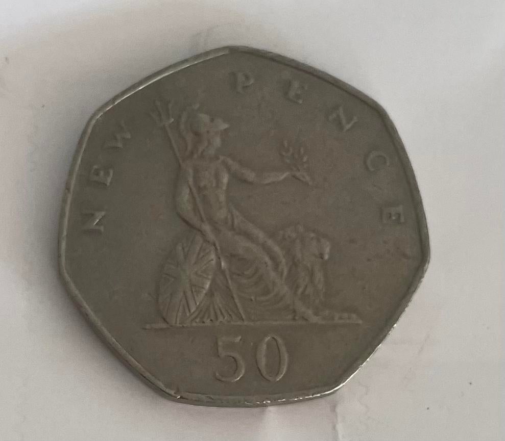50 pence Engeland 1980, Postzegels en Munten, Munten | Europa | Niet-Euromunten, Ophalen of Verzenden, Overige landen