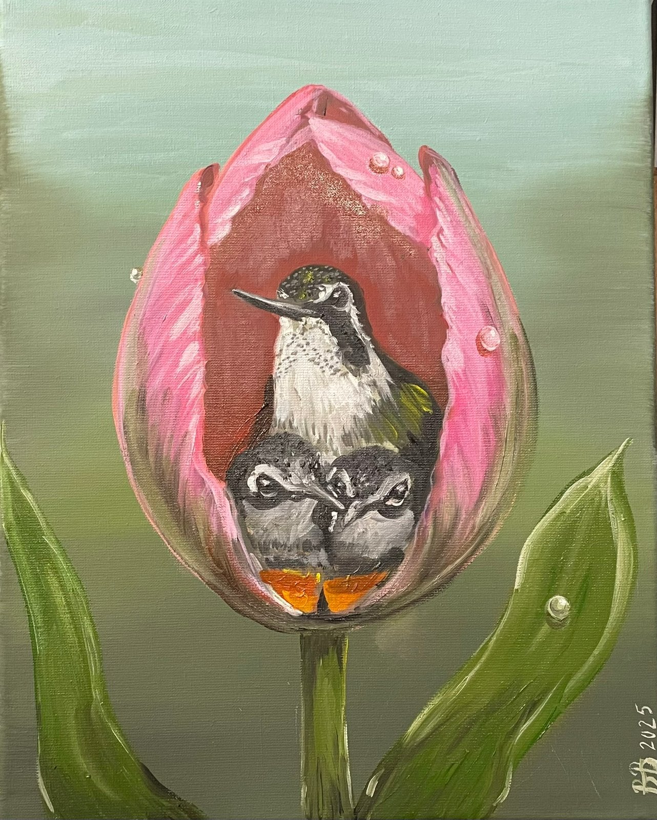 Eindelijk een leuk huis gevonden, Antiek en Kunst, Kunst | Schilderijen | Modern, Ophalen of Verzenden