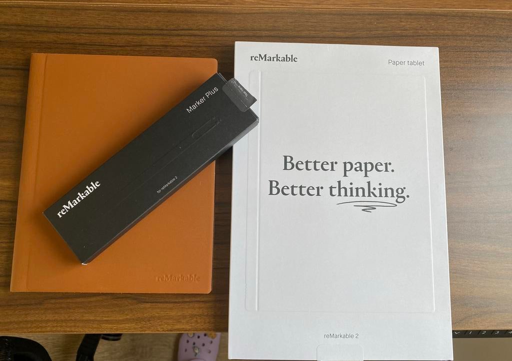 reMarkable 2 + Marker Plus + Folio | Compleet | Top staat, Ophalen of Verzenden, Multi-touch, Zo goed als nieuw, Draadloos
