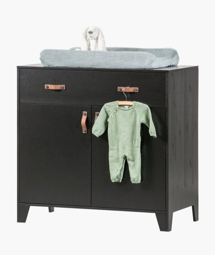 WOOOD Dian Houten commode met lade en deurtjes, Ophalen, Gebruikt, 50 tot 70 cm, 75 tot 100 cm