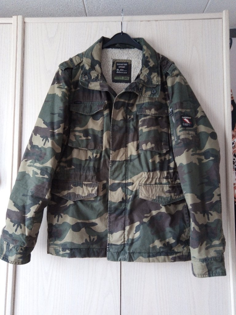 Camouflage jas mt. XL., Ophalen of Verzenden, Gedragen, Maat 56/58 (XL), Groen