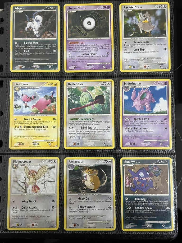 53 pokemon kaarten uit de set, SECRET WONDERS 2007, Ophalen, Gebruikt, Meerdere kaarten