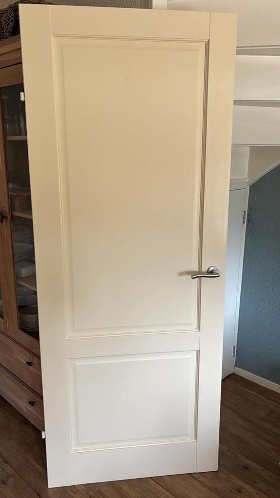 Opdekdeur 210x83cm linksdraaiend, Ophalen of Verzenden, Zo goed als nieuw, Buitendeur, 200 tot 215 cm