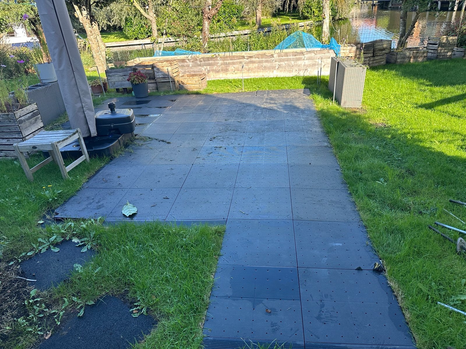 64 Evo Floor Terrastegels, Tuin en Terras, Ophalen, Kunststof, Gebruikt, 10 m² of meer