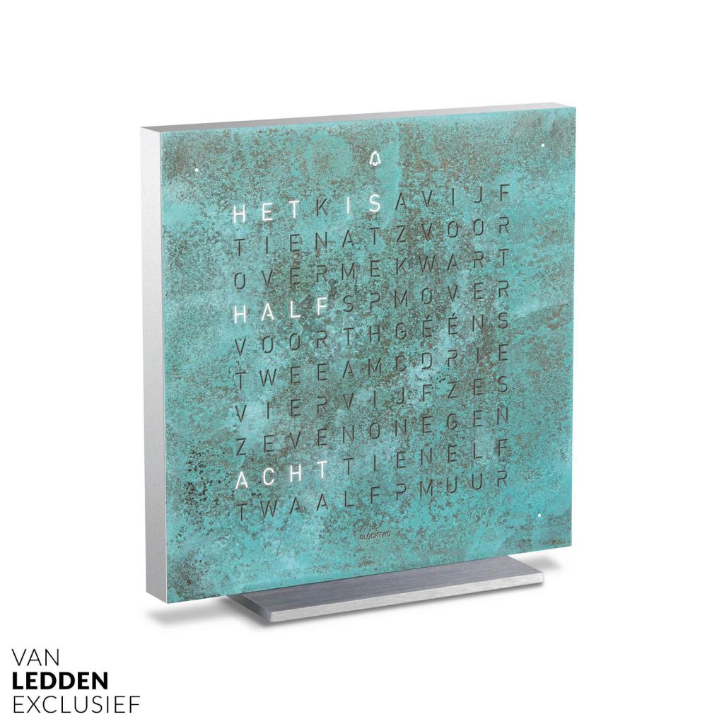 Qlocktwo Earth 13.5 Creator’s Edition Vintage Copper Klok, Wekker of Tafelklok, Digitaal, Nieuw, Ophalen of Verzenden