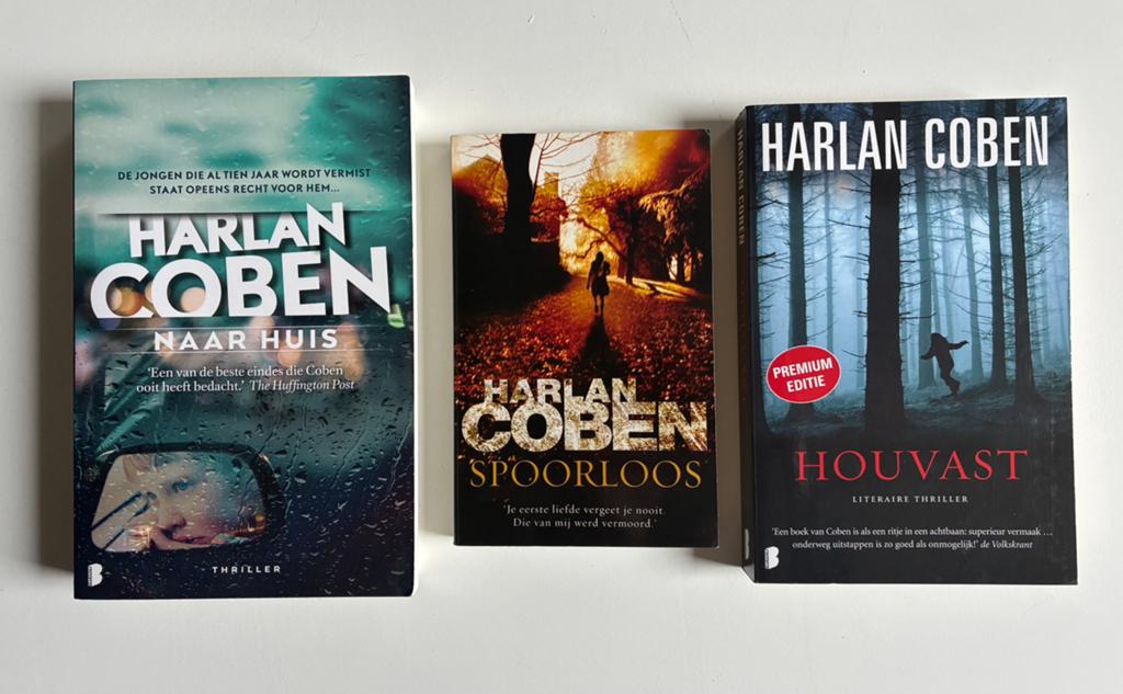 Harlan Coben, 3 titels (Naar huis, Spoorloos, Houvast), Ophalen of Verzenden, Gelezen, Nederland