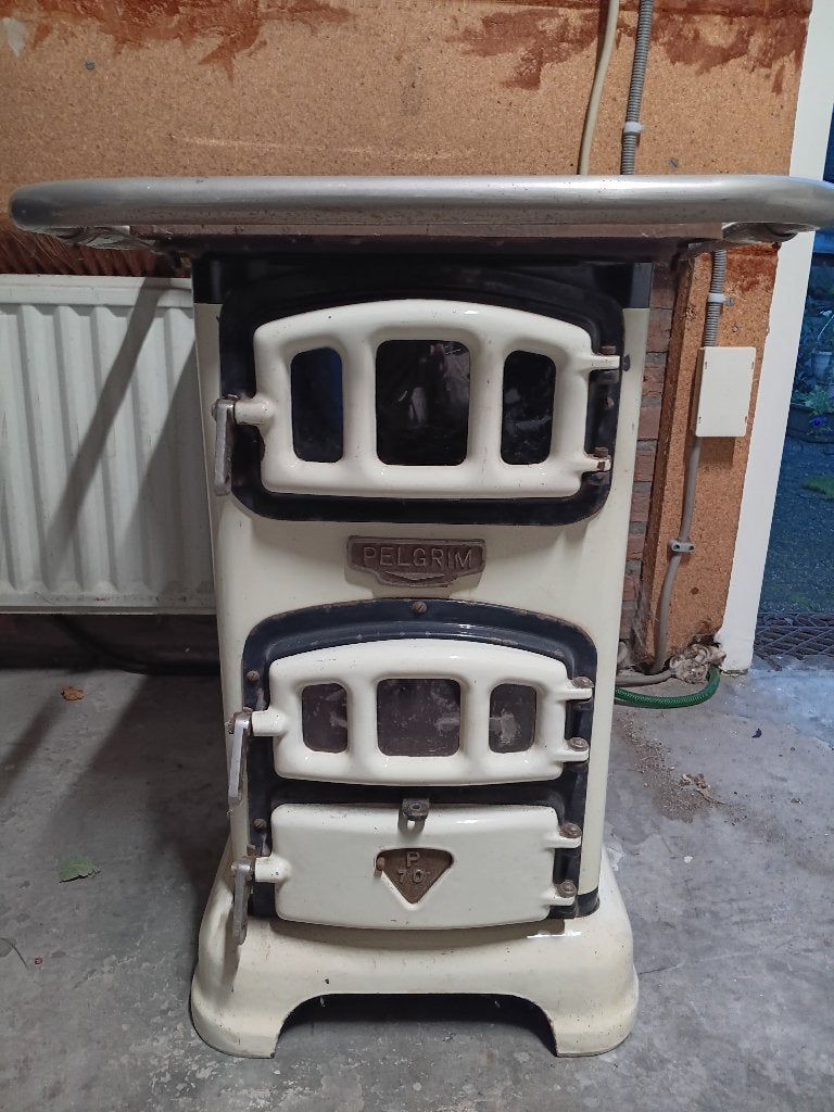 Pelgrim Kolenkachel - Vintage en Functioneel, Ophalen, Gebruikt, Houtkachel, Vrijstaand