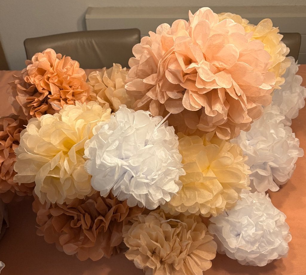 Decoratieve pompons feest, verjaardag, tafeldecoratie, Hobby en Vrije tijd, Feestartikelen, Ophalen of Verzenden, Zo goed als nieuw