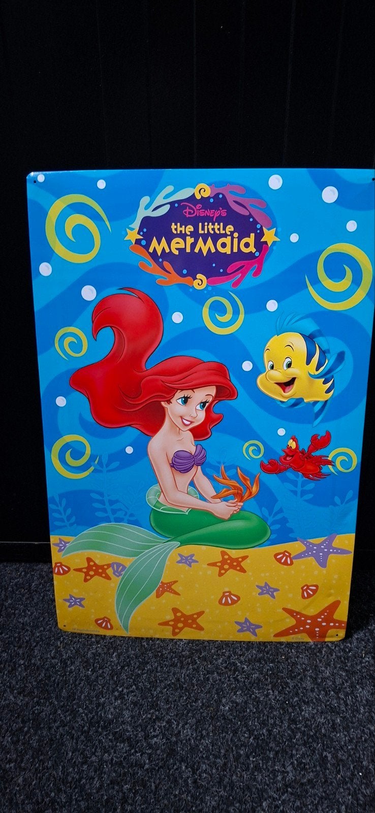 Disney's De Kleine Zeemeermin Metalen Plaat / Poster, Verzamelen, Ophalen of Verzenden, Pocahontas of Kl. Zeemeermin, Gebruikt