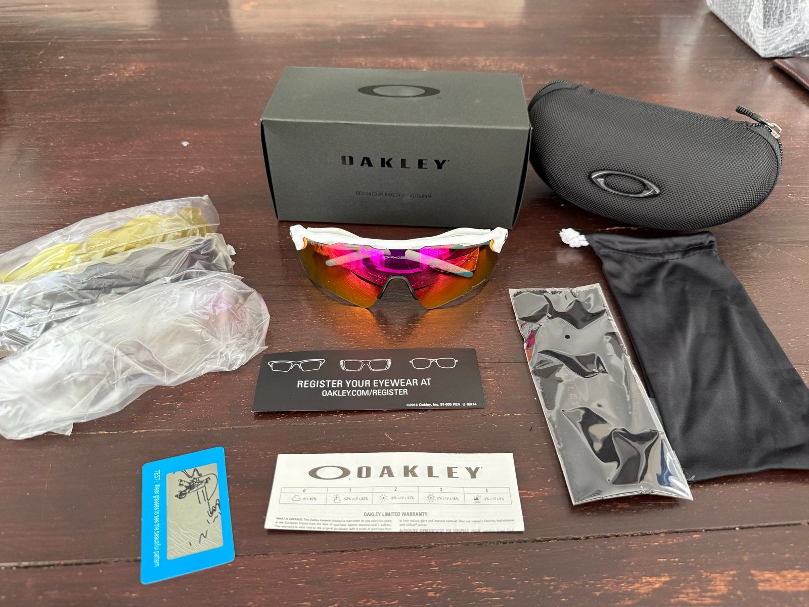 Oakley Radar EV Path Prizm Road OO9208-04 + extra lenzen, Zonnebril, Wit, Nieuw, Ophalen of Verzenden