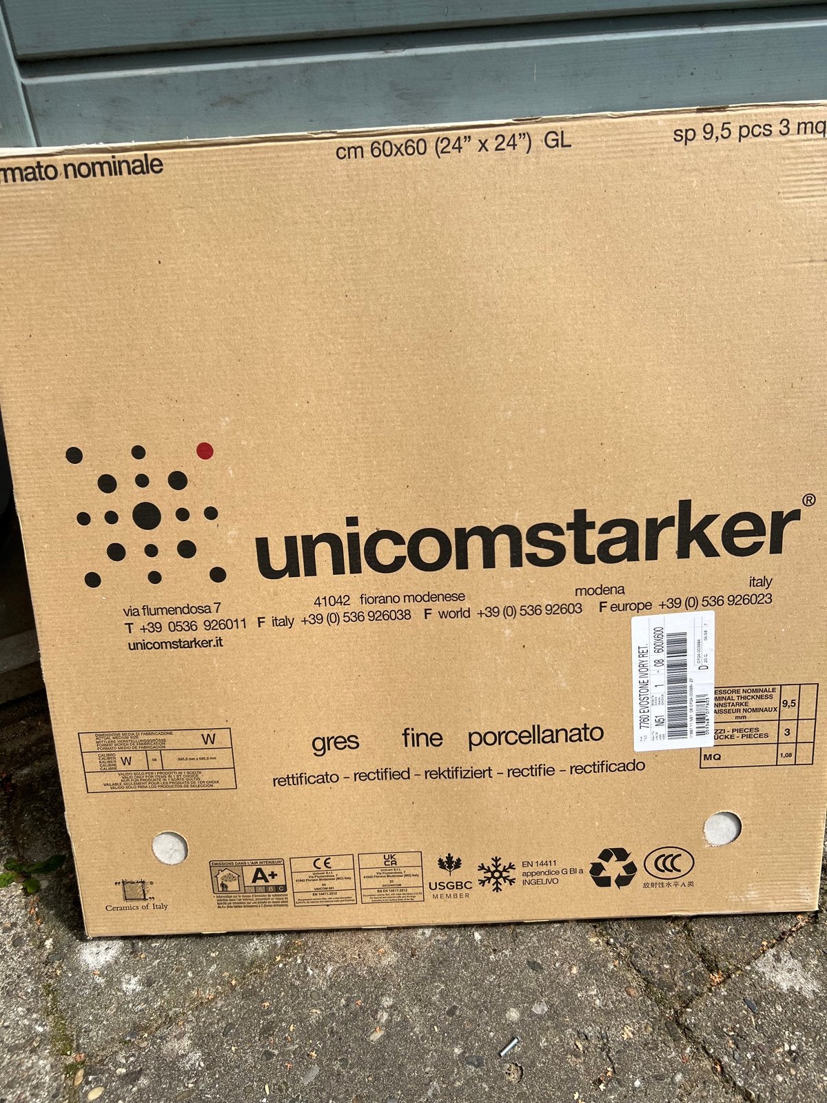 Unicom Starker Evostone Ivory wandtegels 60x60 cm (12 stuks), Doe-het-zelf en Verbouw, Tegels, Nieuw, Wandtegels, Keramiek, 60 cm of meer
