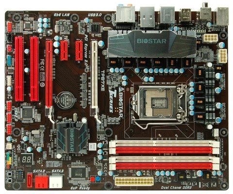 Biostar TP67XE Moederbord, DDR3, Ophalen of Verzenden, Zo goed als nieuw, ATX