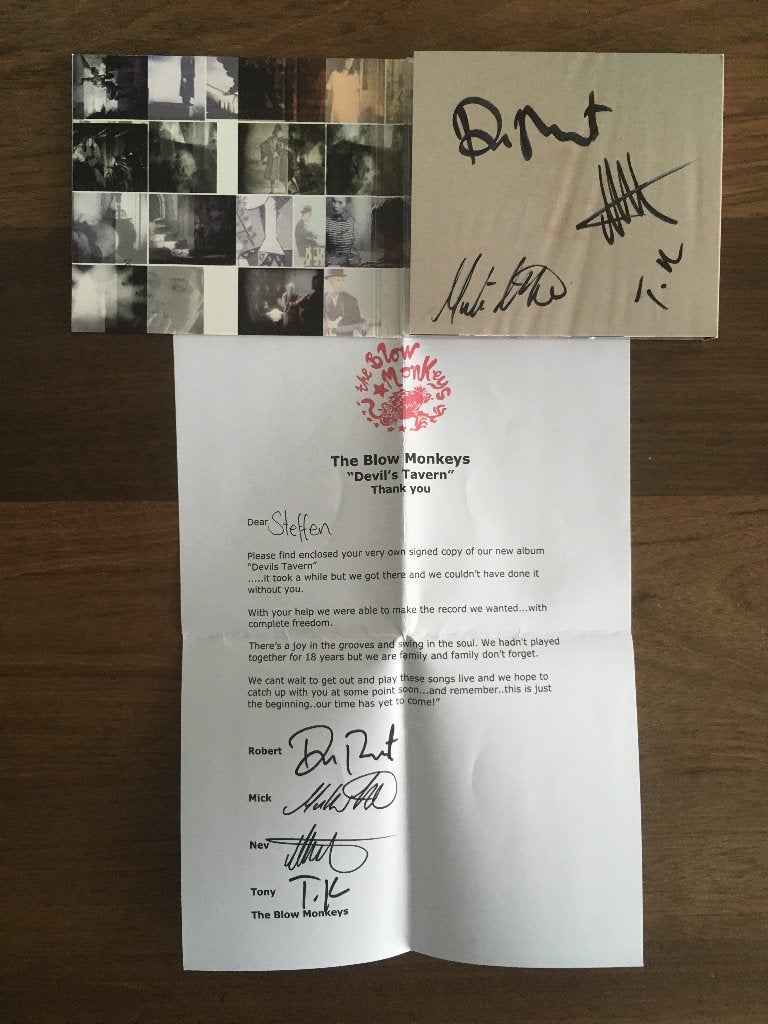 Cd The Blow Monkeys The Devils Tavern GESIGNEERD Ltd Digipck, Pop, Ophalen of Verzenden, Nieuw in verpakking, Digipak