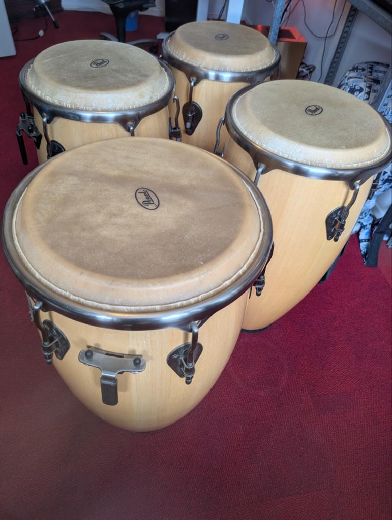 Fantastische Pearl Elite Conga Set - 4 stuks, Muziek en Instrumenten, Ophalen of Verzenden, Zo goed als nieuw, Trommel