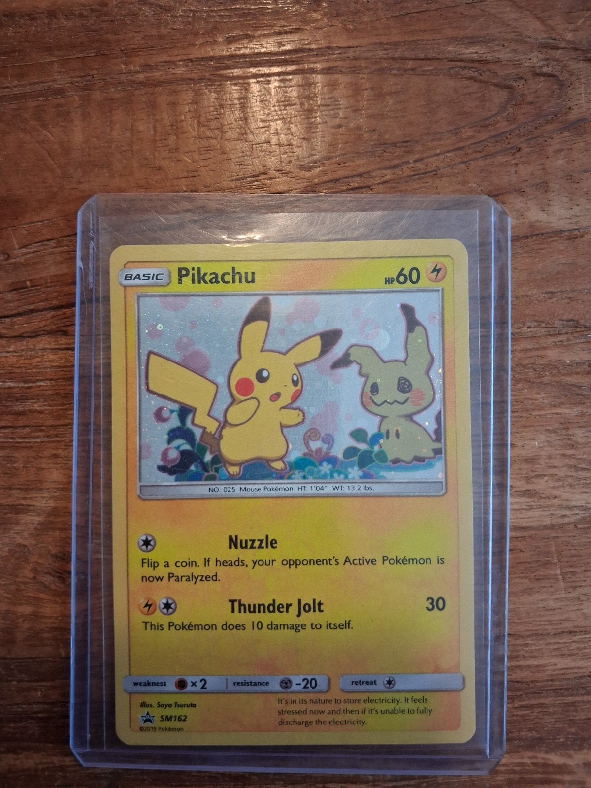 Pikachu&Mimikyu promo kaart in zeer goede staat., Ophalen of Verzenden, Nieuw, Losse kaart