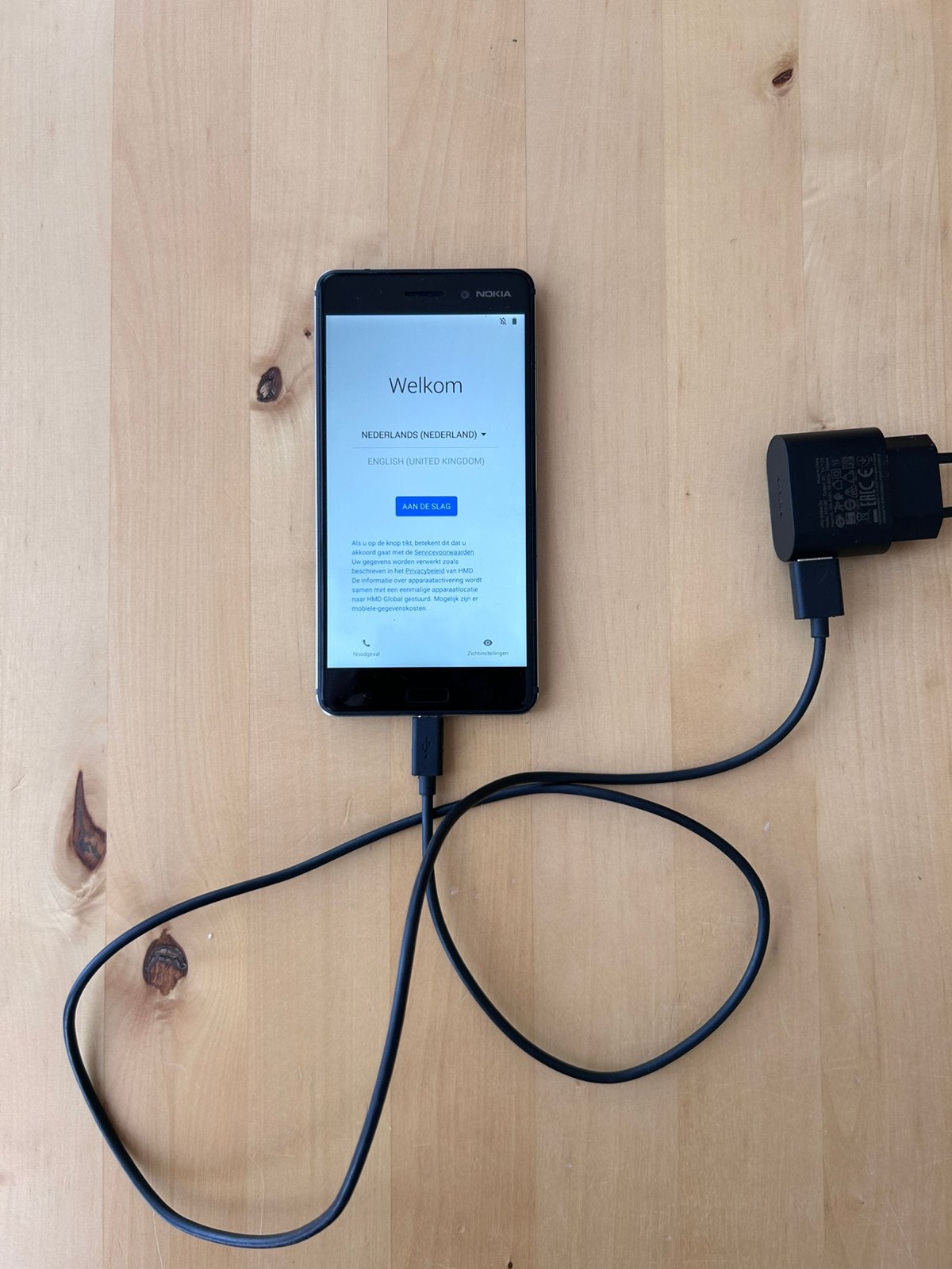 Nokia 6 (TA-1033) - 32GB - Matzwart - Werkend en gereset!, Ophalen of Verzenden, Gebruikt, Zwart