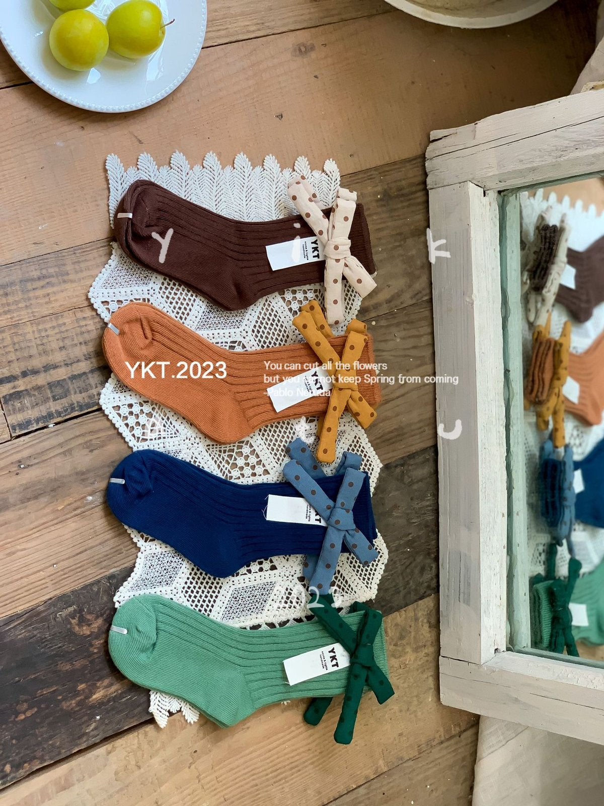 Meisjessokken met Strik | 4 Paar Sokken | Maten 1-6 Jaar, Kinderen en Baby's, Kinderkleding | Schoenen en Sokken, Ophalen of Verzenden