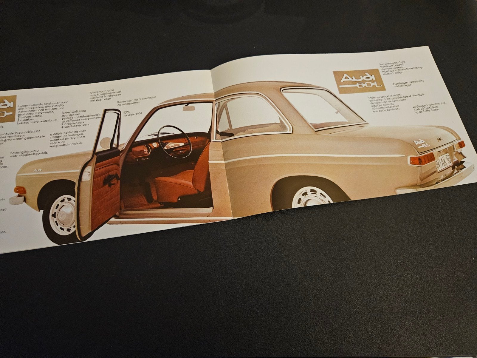 Brochure Audi 60 / 60L 1969, Boeken, Ophalen of Verzenden, Zo goed als nieuw, Audi