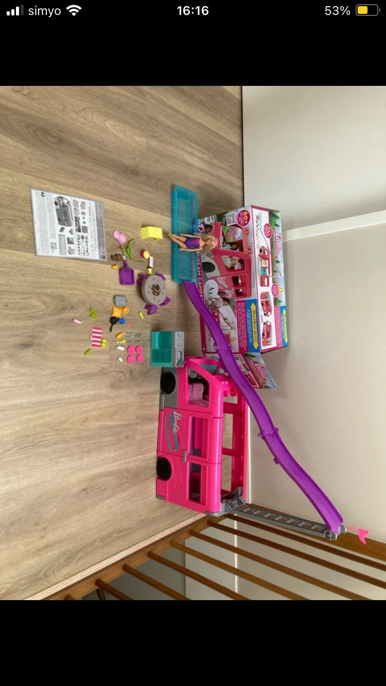 Barbie dreamcamper met doos, Ophalen of Verzenden, Zo goed als nieuw, Barbie