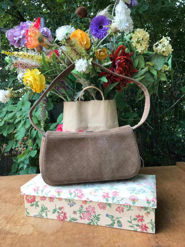BALLY tasje - bruin - vintage, Ophalen of Verzenden, Zo goed als nieuw, Beige, Overige merken