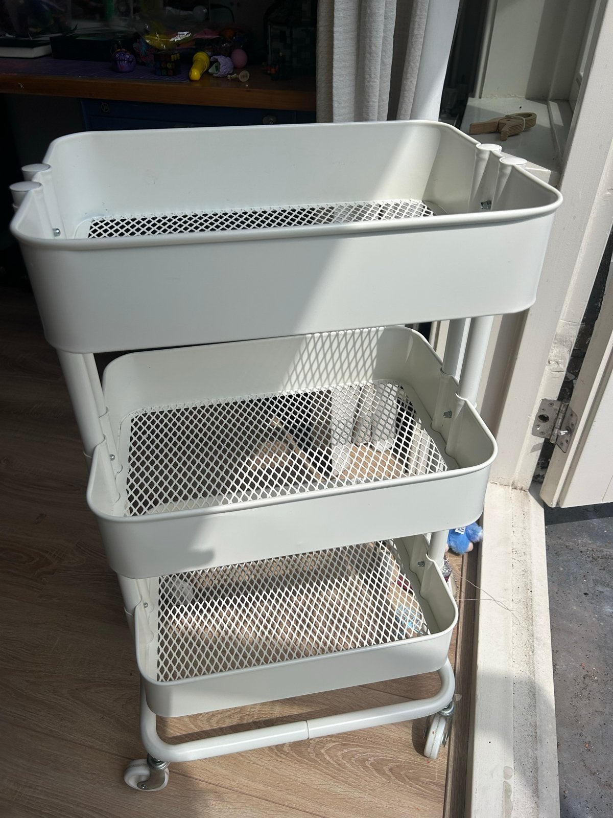 IKEA RÅSKOG Roltafel / Keukenwagen - Wit, Ophalen, Zo goed als nieuw