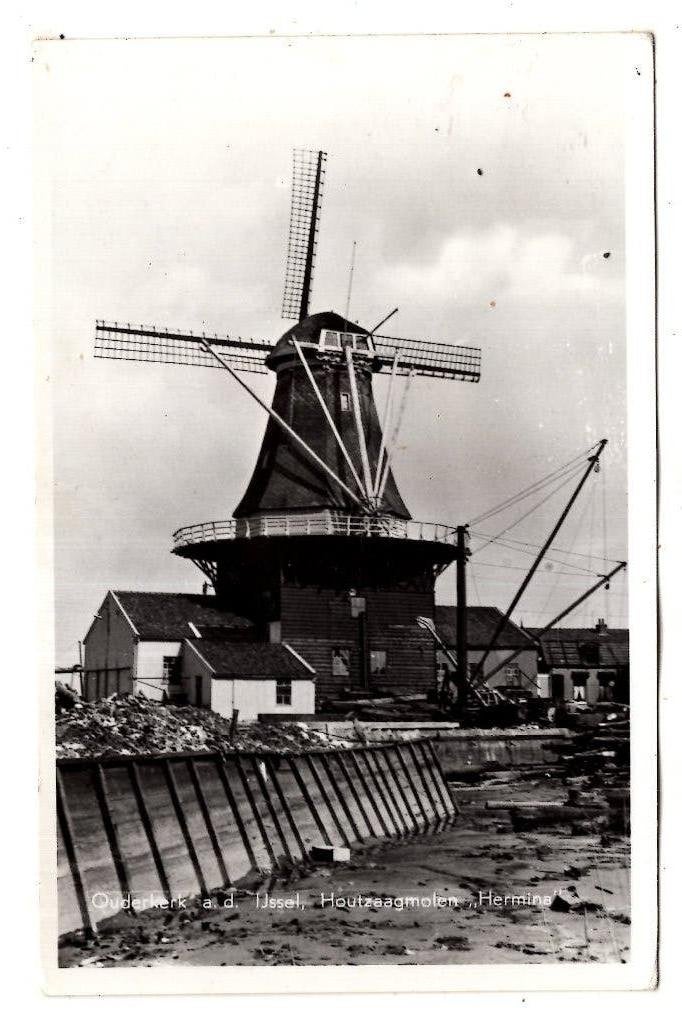 Ouderkerk aan de Ijssel Molen  En Houtzagerij Hermina, Ophalen of Verzenden, 1920 tot 1940, Ongelopen, Zuid-Holland