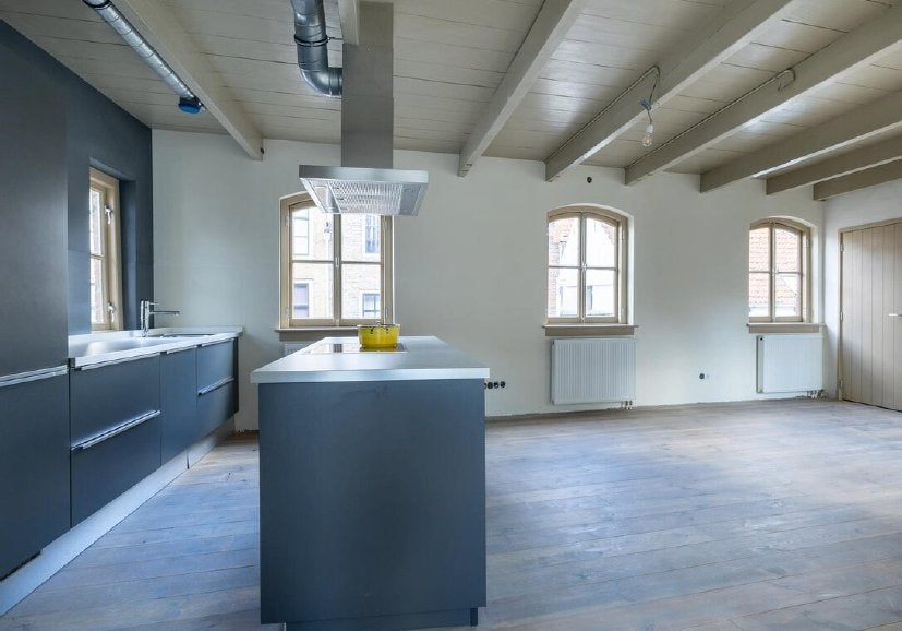 Moderne Bruynzeel mat grijze eilandkeuken GEDEMONTEERD, Overige typen, Ophalen of Verzenden, Zo goed als nieuw, Kunststof
