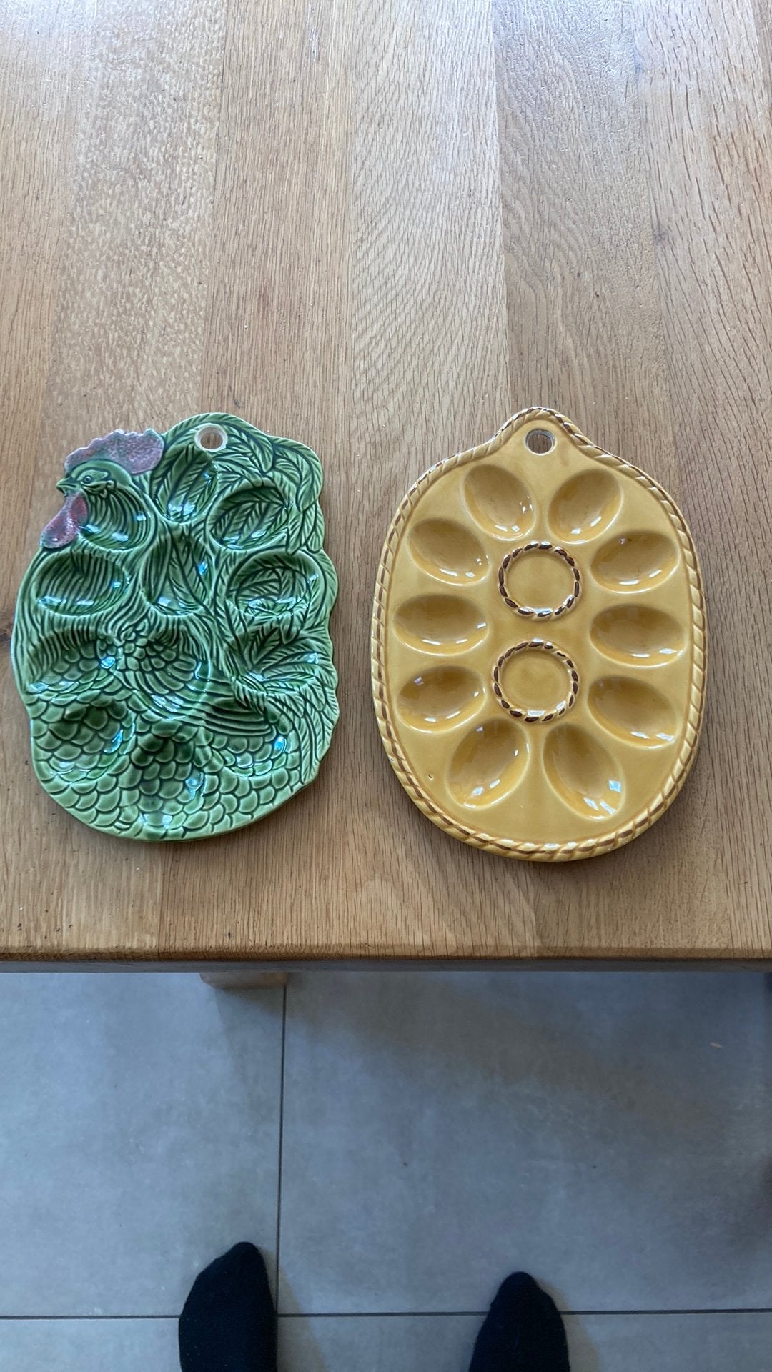 2x eierbord, eierschaal. Prestatieschaal, Antiek en Kunst, Ophalen of Verzenden