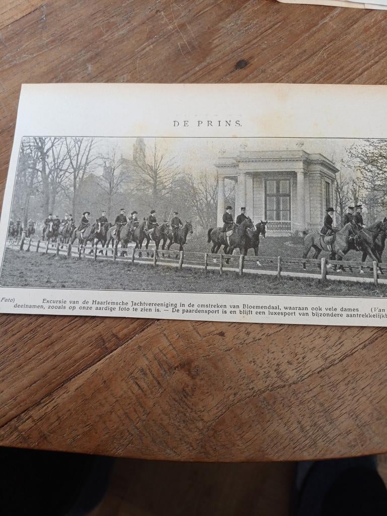 Knipsel jachtvereniging Haarlem bij Bloemendaal 1914, Ophalen of Verzenden, Voor 1920, Knipsel(s)