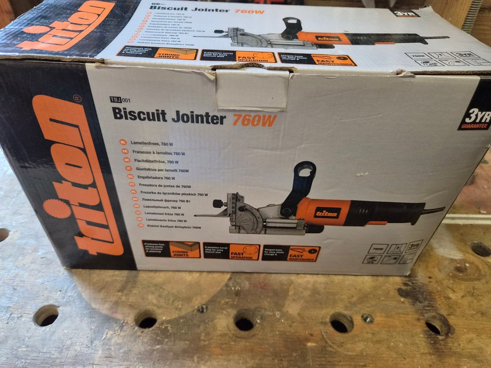 Triton Lamellenfrees 760W - Biscuit Jointer, Ophalen of Verzenden, Zo goed als nieuw, Elektrisch
